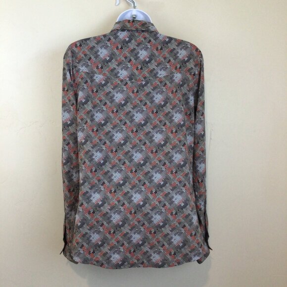 Club Ride Geometric Print Button Down Long Sleeve Collared Shirt - Picture 8 of 8